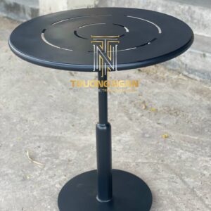 Bàn cafe chân trụ mặt tôn