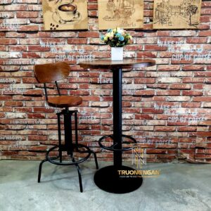 Ghế Bar Xoay 360 Ống Tròn