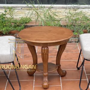 Bàn Sofa Gỗ Tròn Cổ Điển