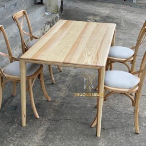 Bộ bàn ăn 4 - 6 ghế 1.4m - 1.6m Bistro Gỗ Tần Bì Cao Cấp