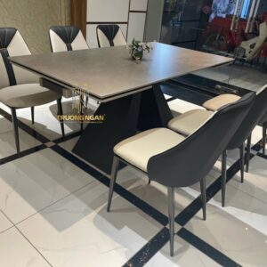 Bộ bàn chân sắt, mặt đá 160-240*90 Ceramic xám nhám