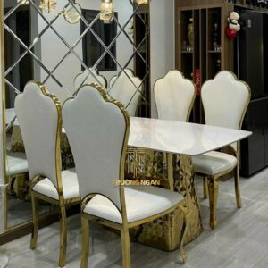 Bộ Bàn Ăn 1M6 TITAN 4 Ghế Cao Cấp