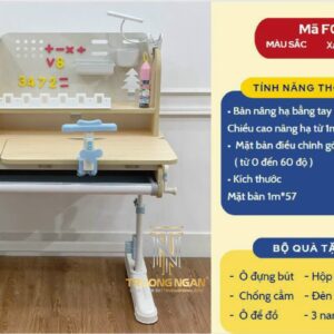 Bàn Học Sinh KID Thông Minh Có Tay Quay