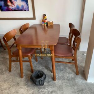 Bộ Bàn Ăn 1M2 MANGO Gỗ Cao Su