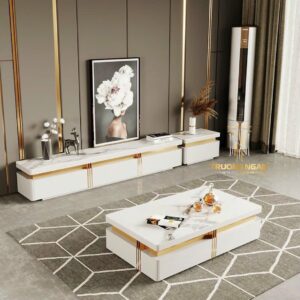Kệ Tivi & Bàn Trà Mặt Đá Ceramic Cao Cấp