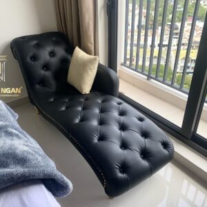Ghế Sofa Thư Giãn Cổ Điển 160*60 Bọc Da Theo Yêu Cầu