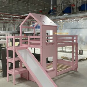 Giường 2 Tầng Ngôi Nhà Cầu Trượt TN02 - Chuẩn Xuất Khẩu