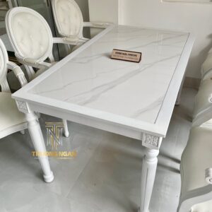 Bàn Louis Gỗ ASH Mặt Đá CERAMIC Cao Cấp