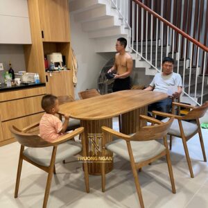 Bộ Bàn Ăn Mifa 1M6 + 6 Ghế Hiroshima