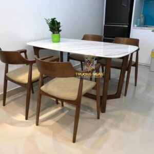 Bộ Bàn Ăn Concorde 1M4 + 4 Ghế Hiroshima