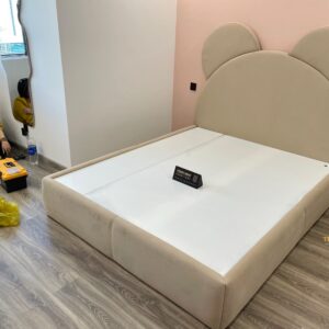 Giường Bọc Nệm Trẻ Em DEMON Tai Gấu Cao Cấp