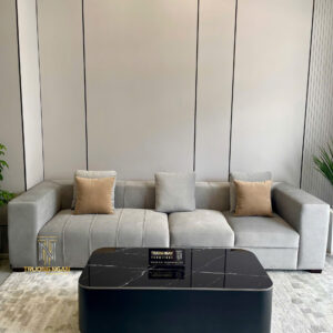 Bàn Sofa Santino Gỗ Ash Mặt Đá Cao Cấp