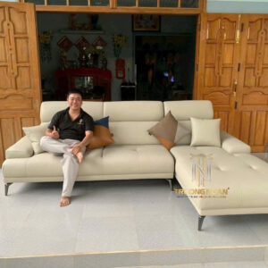 Sofa Góc L IVORY NEST Bọc Da Bò Cao Cấp 2M8 X 1M8