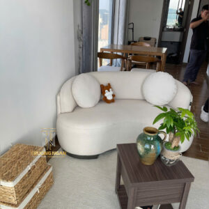 Sofa BROMLEY Mini 1M5 Cao Cấp Cong Bọc Vải AquaClean – Phong Cách Bắc Âu