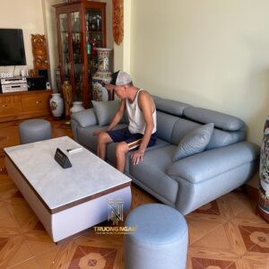 Sofa Băng AURELIA Bọc Da Cao Cấp